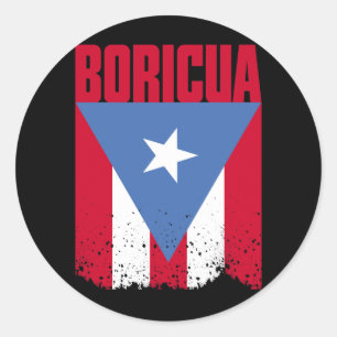 Boricua-Flagge Runder Aufkleber