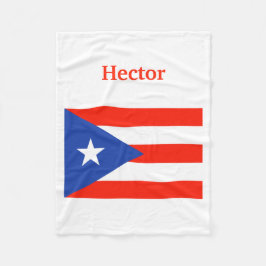 Boricua Puertorikaner Bandera 4Hector (Name) Fleecedecke