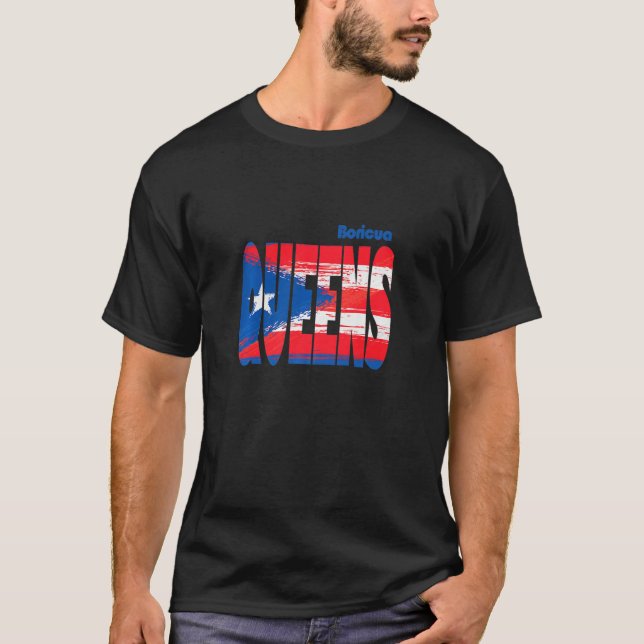 Boricua Roots Puerto Rico Pride PR Queens Puerto R T-Shirt (Vorderseite)