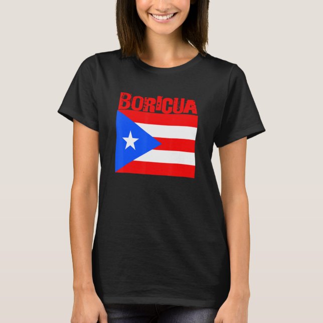 Boricua Roots Puerto Rico Pride PR Souvenir Puerto T-Shirt (Vorderseite)