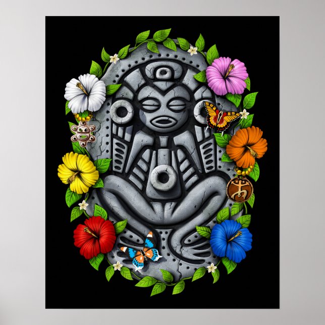 Boricua Taino Goddess Atabey Poster (Vorne)