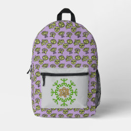 Boricua Taíno-Masken-Rucksack Bedruckter Rucksack
