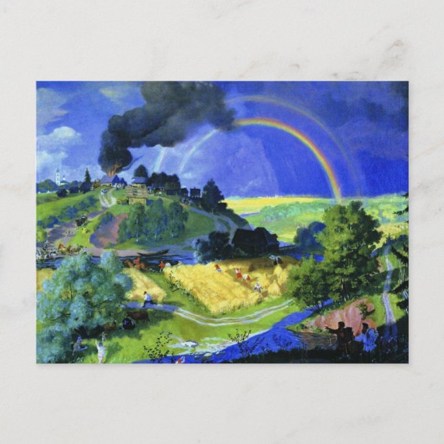 Boris Kustodiev nach dem Sturm, Postkarte (Vorderseite)