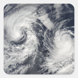 Boris und Cristina Quadratischer Aufkleber