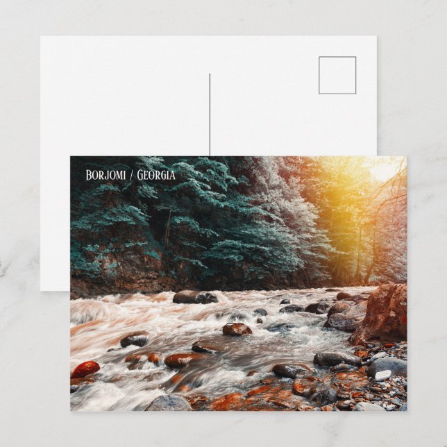 Borjomi-Bach Postkarte (Vorne/Hinten)
