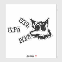 Bork Bork Hund Aufkleber