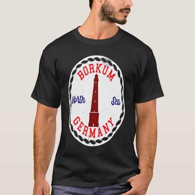 Borkum Deutschland Nordsee T-Shirt (Vorderseite)