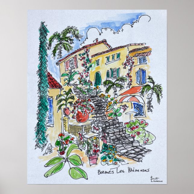 Bormes-les-Mimosas | Provence-alpes-cote d'azur Poster (Vorne)