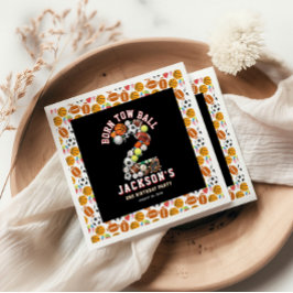 Born 2 Ball Sport Themed Boy 2nd Birthday Party Serviette