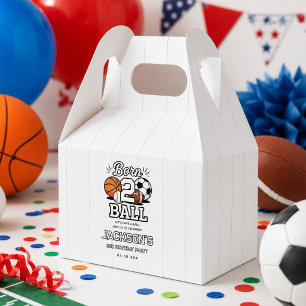 Born 2 Ball Sport-Themen-Party für Jungen zum 2. G Geschenkschachtel