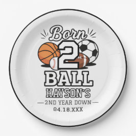 Born 2 Ball Sports Themed Boy 2nd Birthday Party Pappteller