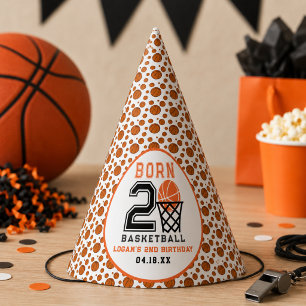 Born 2 Basketball Sport Jungen 2. Geburtstag Partyhütchen