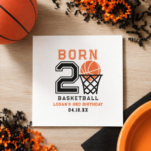 Born 2 Basketball Sportjunge zum 2. Geburtstag Serviette