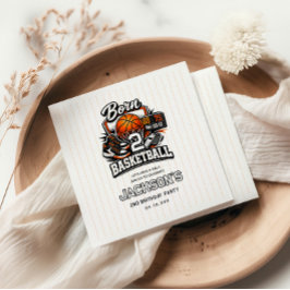 Born 2 Basketball | Sports Themed 2nd Birthday Serviette