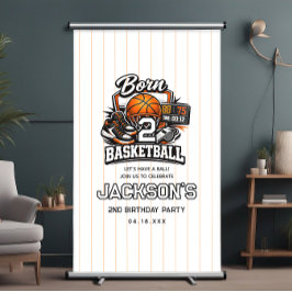 Born 2 Basketball Sports Themed Boy 2nd Birthday  Banner
