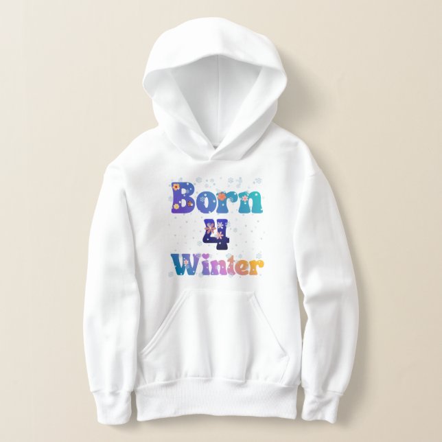 Born 4 Winter - Groovy Floral Snowflake Hoodie (Ablage )