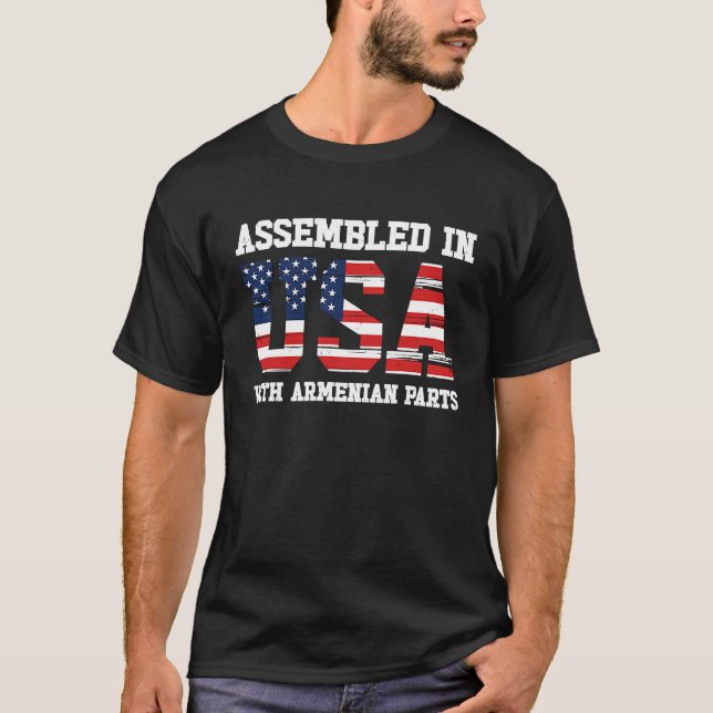 Born Armenian Armenia American USA Citizenship T-Shirt (Vorderseite)