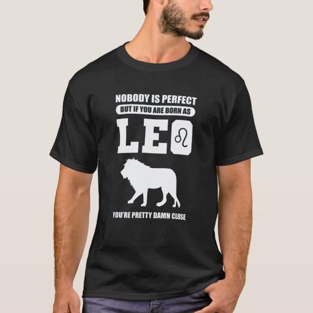 Born as Leo Brave Person T-Shirt (Vorderseite)