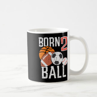 Born Basketball Football 2nd Birthday Toddler Boy  Kaffeetasse