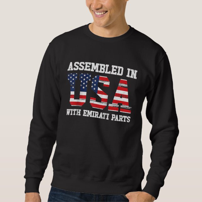 Born Emirati United Arab Emirates American USA Cit Sweatshirt (Vorderseite)
