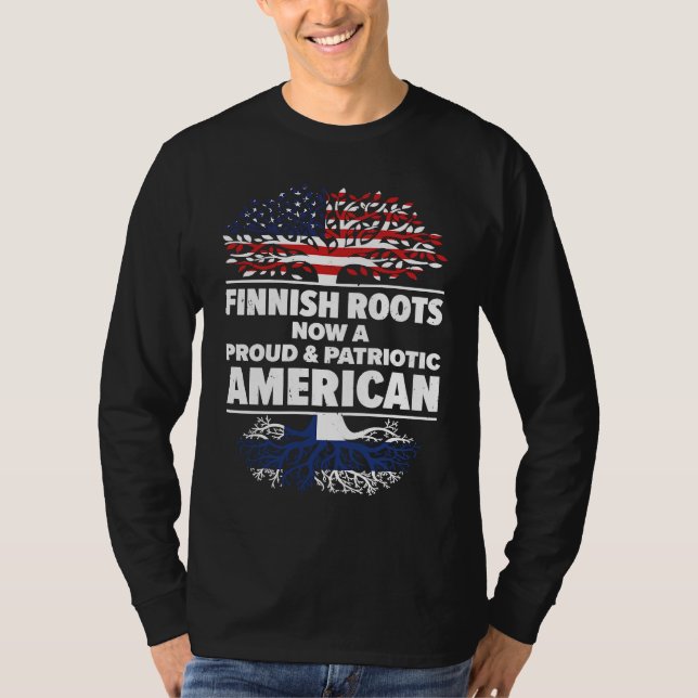 Born Finnish Finland American USA Citizenship T-Shirt (Vorderseite)