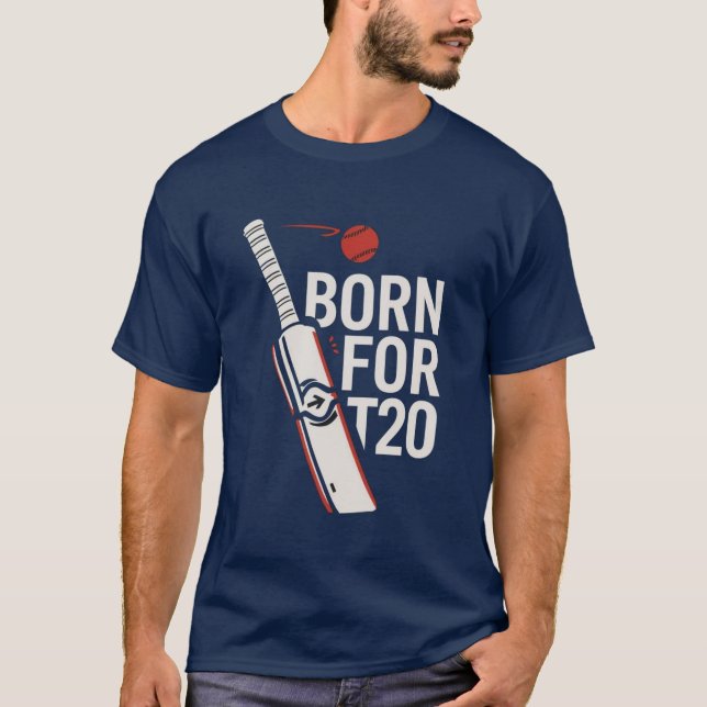 Born For T20 Cricket Graphic Tee (Vorderseite)