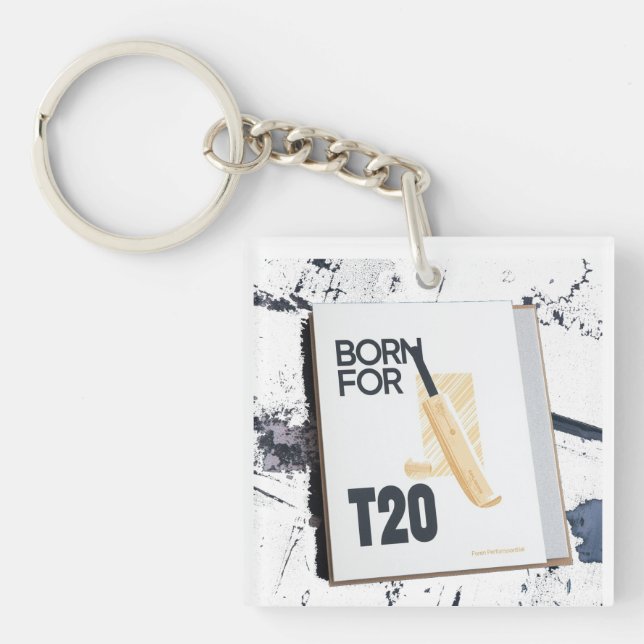 Born For T20 Cricket Graphic Tee Schlüsselanhänger (Vorderseite)