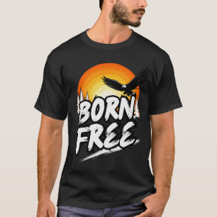 Born Free Eagle Grafik T-Shirt
