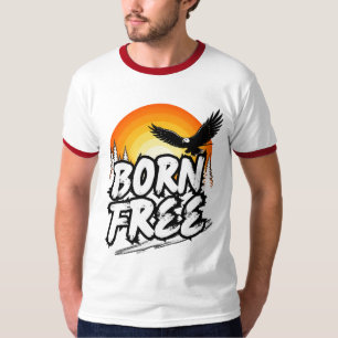 Born Free Eagle Grafik T-Shirt