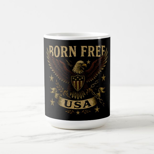Born Free USA – American Freedom Birth Pride Kaffeetasse (Mittel)