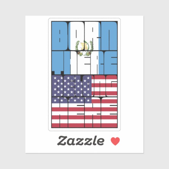 Born Guatemala Belong American Aufkleber (Blatt)