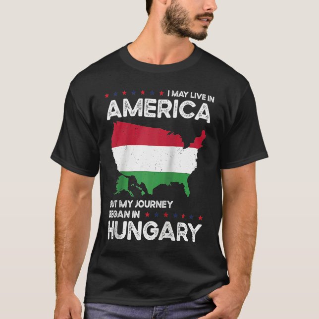Born Hungarian Hungary American USA Citizenship Ra T-Shirt (Vorderseite)