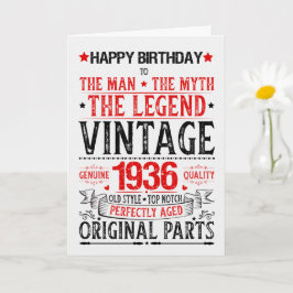 Born in 1936 Birthday the Man the Myth the Legend Karte