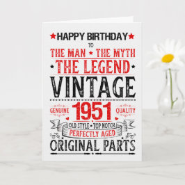 Born in 1951 Birthday the Man the Myth the Legend Karte