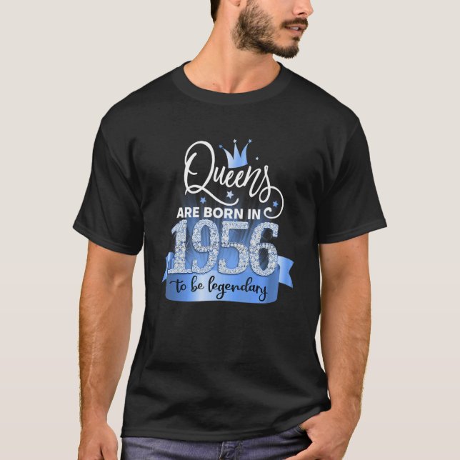 Born in 1956 I Festive Black Blue Party Outfit & A T-Shirt (Vorderseite)