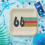 Born in 1966 vintage 60th birthday party pappteller<br><div class="desc">Add some originality to your wardrobe with this vintage sunset birthday graphic design featuring an awesome typography font. It's a great gift idea for men,  women,  husbands,  wives,  grandmothers,  and grandfathers who will love this unique artwork. The perfect funny holiday present for a happy birthday party.</div>