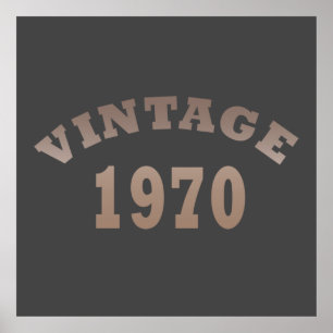 Born in 1970 vintage birthday poster
