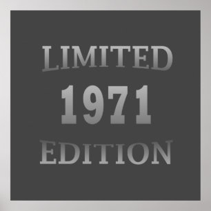 Born in 1971 limited edition birthday poster