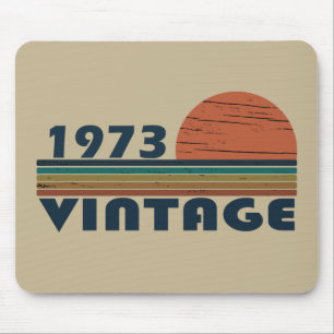 born in 1973 vintage 50th birthday mousepad