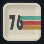 Born in 1976 vintage 50th birthday party pappteller<br><div class="desc">Add some originality to your wardrobe with this vintage sunset birthday graphic design featuring an awesome typography font. It's a great gift idea for men,  women,  husbands,  wives,  grandmothers,  and grandfathers who will love this unique artwork. The perfect funny holiday present for a happy birthday party.</div>