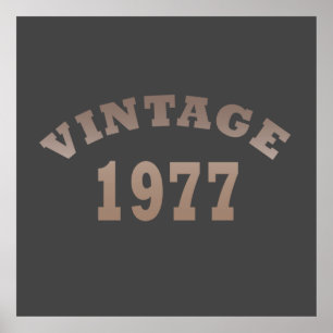 born in 1977 vintage birthday poster