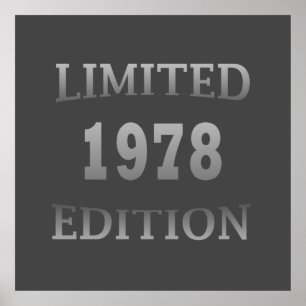 born in 1978 birthday limited edition poster
