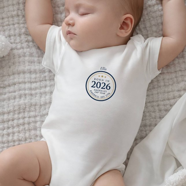 Born in 2026 America 250th Anniversary Baby Strampler (Von Creator hochgeladen)