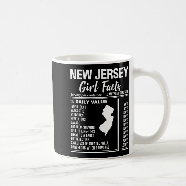 Born In New Jersey - New Jersey Girl Facts  Kaffeetasse (Rechts)