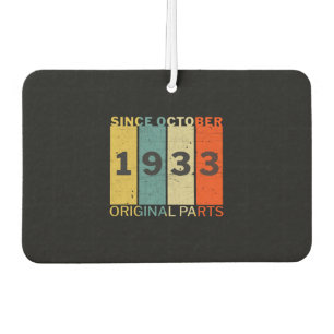 Born In October 1933 Funny Birthday Retro Quote Autolufterfrischer