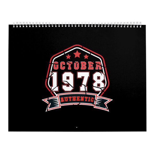 Born In October 1978 Vintage Kalender (Titelbild)
