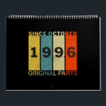 Born In October 1996 Funny Birthday Retro Quote Kalender<br><div class="desc">Born In October 1996 Funny Birthday Retro Quote</div>