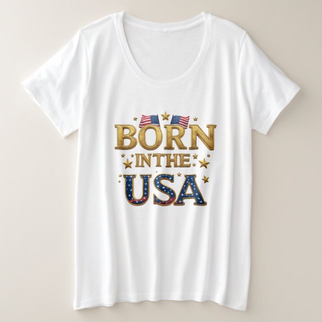 BORN IN THE USA T-Shirt (Design vorne)