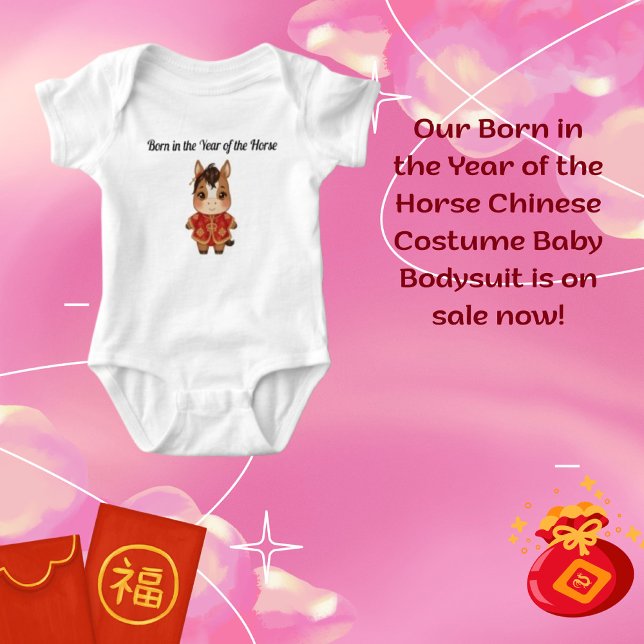 Born in the Year of the Horse Chinese Costume Baby Strampler (Von Creator hochgeladen)