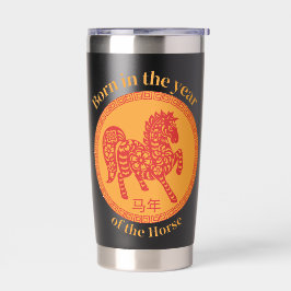 Born in the year of the Horse Chinese New Year Thermobecher